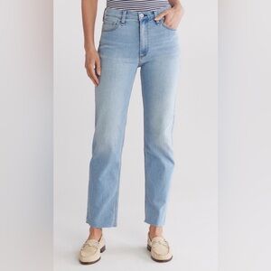 Rag & Bone "Hattie" raw hem jeans in mid-rise, full-length fit, size 26